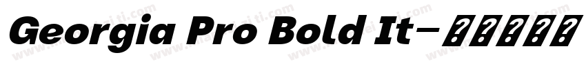 Georgia Pro Bold It字体转换